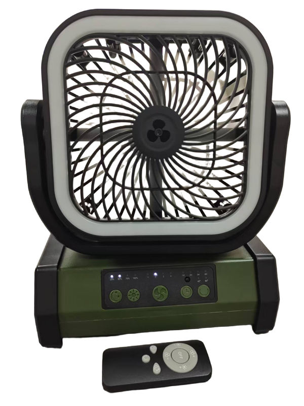 Fan with Rechargable Ion Battery (10000 mAh- Can Charge Smart Phone ) and Remote Controller